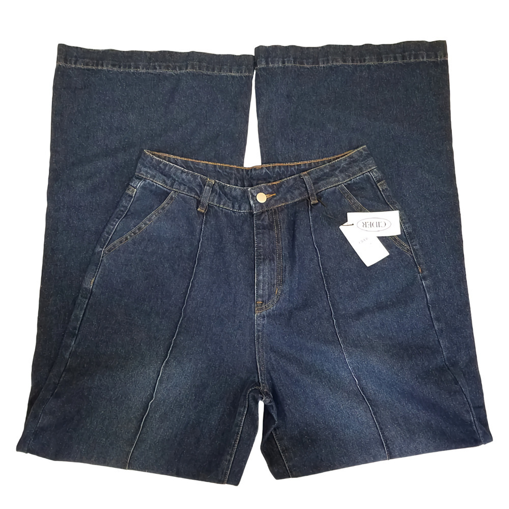 highrise cotton XL high rise wide leg high waist brand new jeans Cider